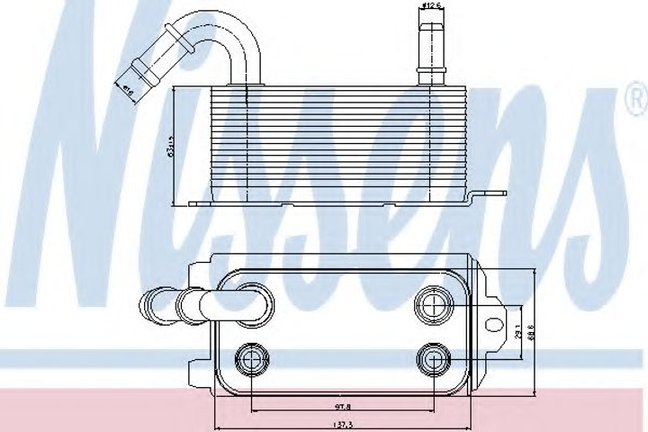 Масл.рад. VOLVO S60/V60(10-)D2(+)[OE 30792231] Nissens (90661) - зображення 1