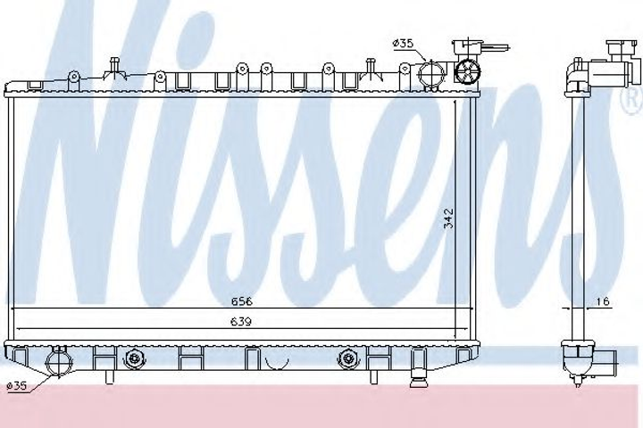 Радиатор INFIN G 20(+)[OE 21410-62J00] Nissens (629731) - изображение 1