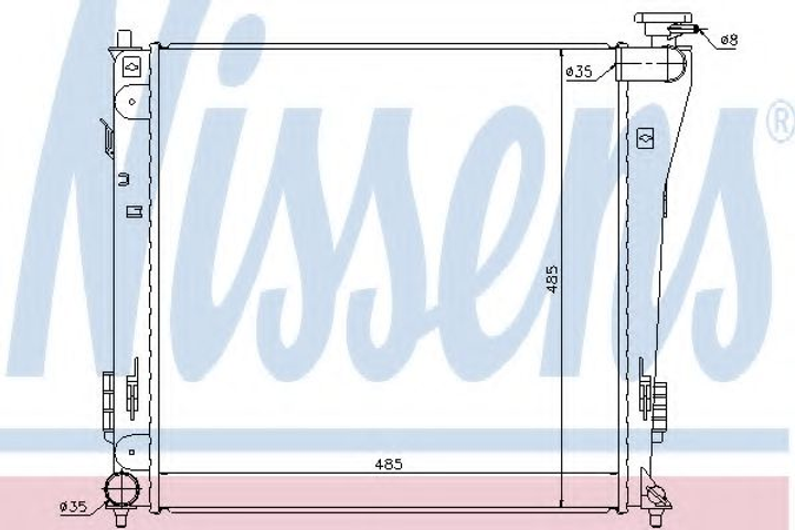 Радиатор HY i40(11-)1.7 CRDI[OE 25310-3Z050] Nissens (67551) - изображение 1