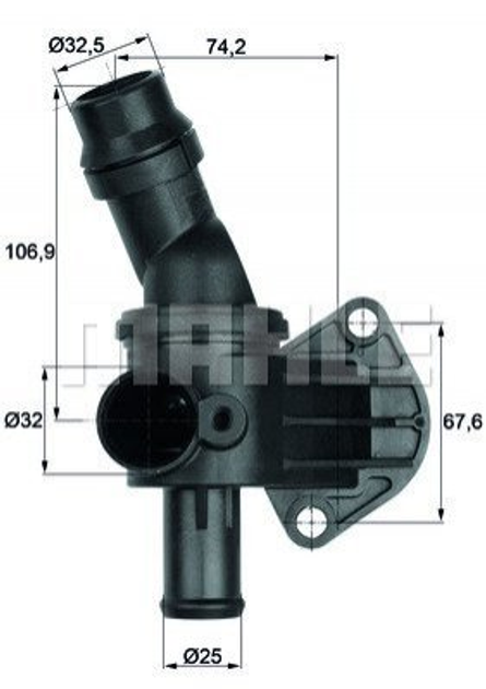 Термостат, охлаждающая жидкость MAHLE (TI887) - изображение 1