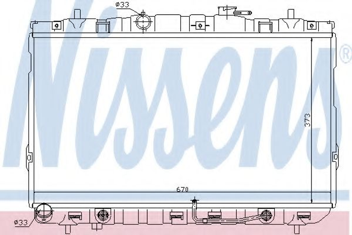 Радиатор HY COUPE(02-)2.7 i V6 24V(+)[OE 253102d210] Nissens (67468) - изображение 1