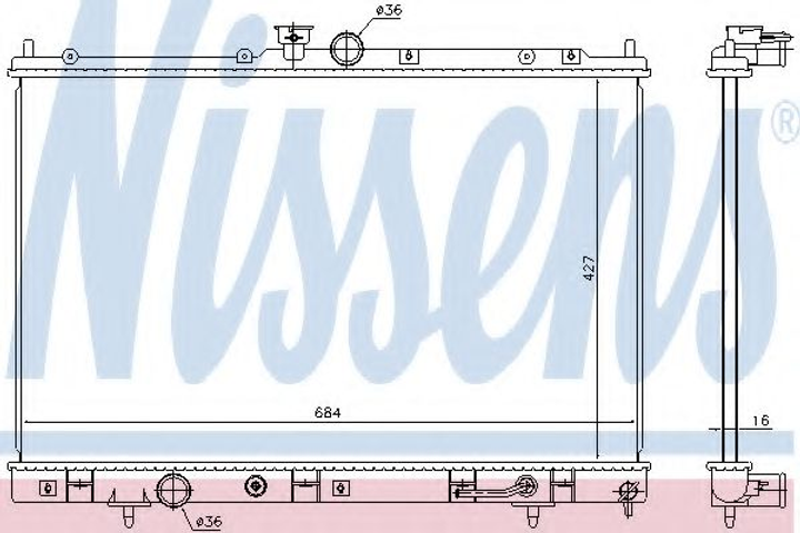 Радиатор Nissens (628976) - изображение 1