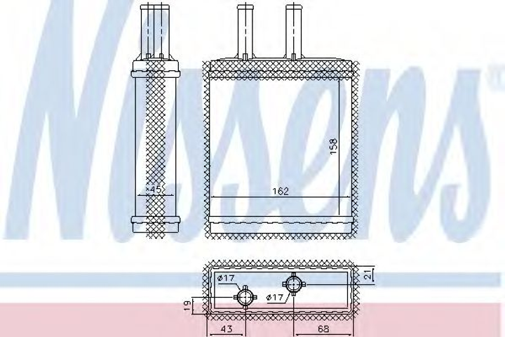 печь KIA SPORTAGE(93-)2.0 i(+)[OE OK011-61-A10A] Nissens (77505) - изображение 1