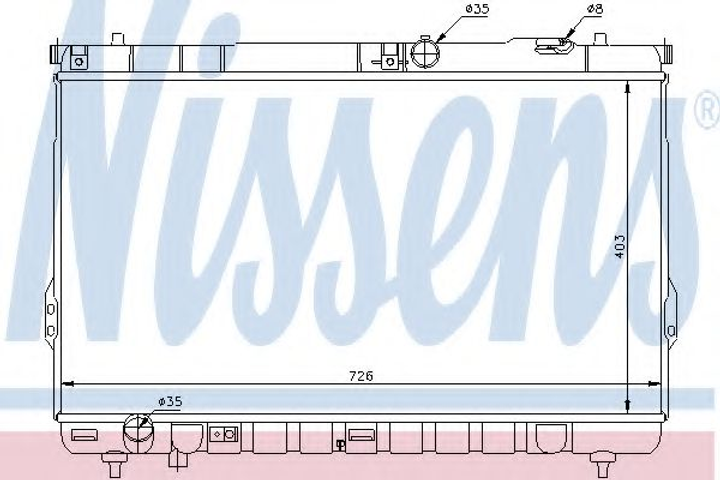 Радіатор HY SANTA FE(00-)2.0 CRDi[OE 25310-26400] Nissens (67031) - зображення 1