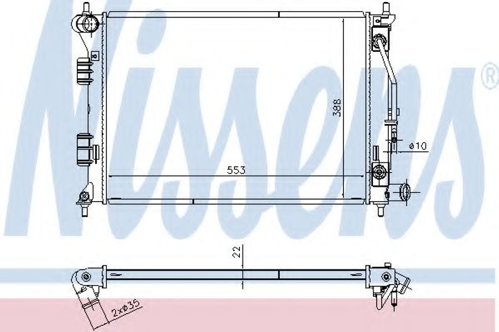 Радіатор HY ELANTRA(10-)1.6 GDI(+)[OE 253103X100] Nissens (675014) - зображення 1