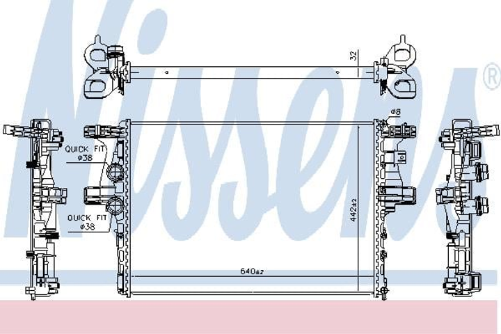 Радиатор IVECO DAILY V (11-) 35C,S 11,13,15 Nissens (61989) - изображение 1