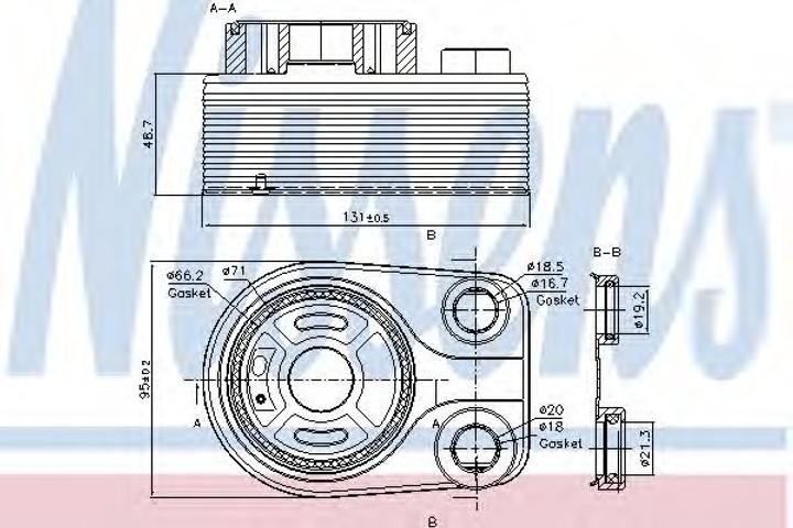 Масл.рад. RN CAPTUR(13-)1.5 dCi(+)[OE 2130000Q0B] Nissens (90705) - зображення 1