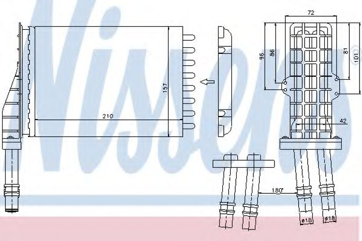 пічка RN AVANTIME(01-)1.9 DTi(+)[OE 60 25 370 414] Nissens (73258) - зображення 1