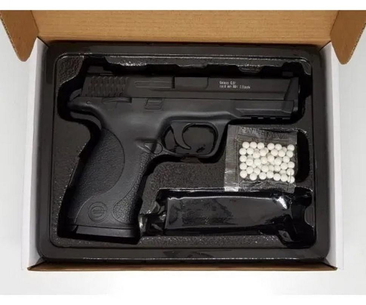 Дитячий пістолет на кульках "Smith&Whesson MP40" Galaxy G51 метал чорний - изображение 2