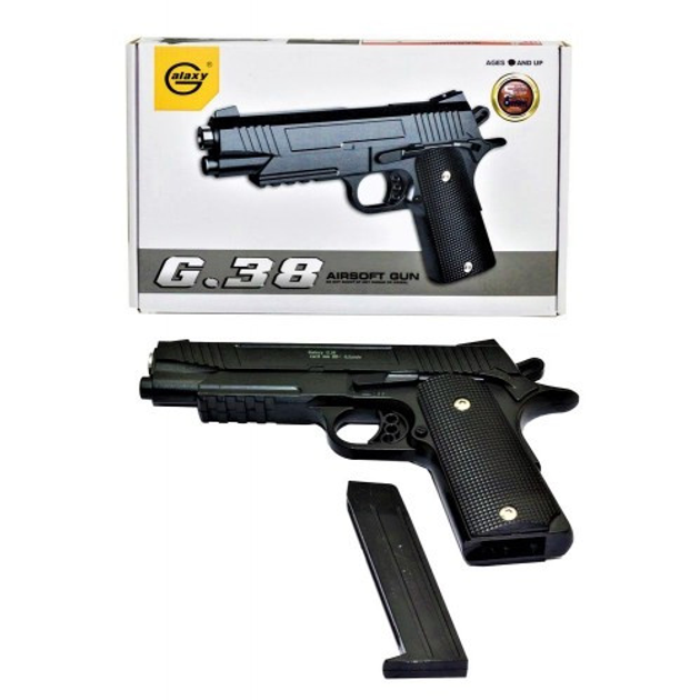 Іграшковий пістолет "Colt" Galaxy G38 метал, на кульках - зображення 1