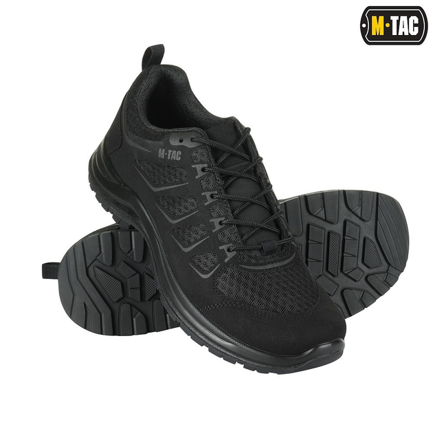 Мужские тактические кроссовки летние M-Tac размер 46 (30.4 см) Черный (Iva Black) - изображение 1