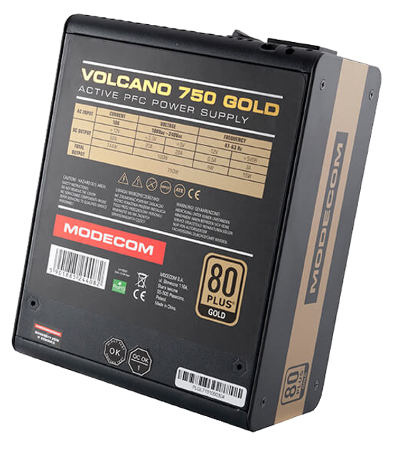 Zasilacz Modecom Volcano 750W 80 Plus Gold (ZAS-MC90-SM-750-ATX-VOLCANO-GOLD) - obraz 3