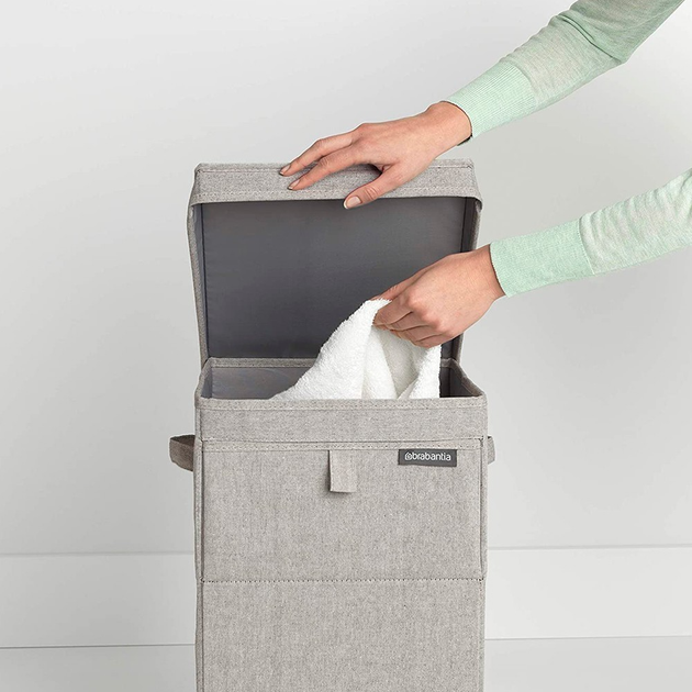 Корзина для белья Brabantia Laundry Box 35 л Серый (120428) - Фото 4 Корзина для белья Brabantia Laundry Box 35 л Серый (120428) - изображение 4