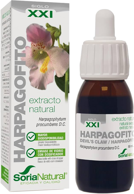 Дієтична добавка Soria Natural Extracto De Harpagofito Xxi 50 мл Без алкоголю (8422947040376) - зображення 1