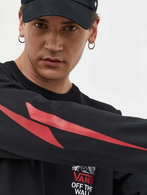 Longsleeve męski Vans VN000058-BLK1 S Czarny (196570184704) - obraz 3