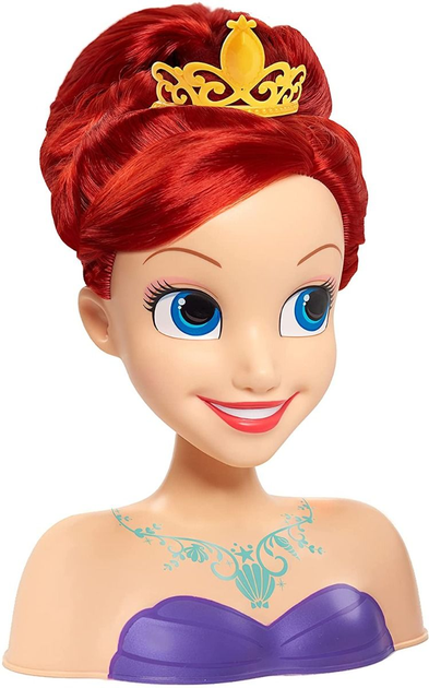 Lalka-manekin Just Play Disney Princess Ariel głowa do stylizacji 20 cm (886144872525) - obraz 2