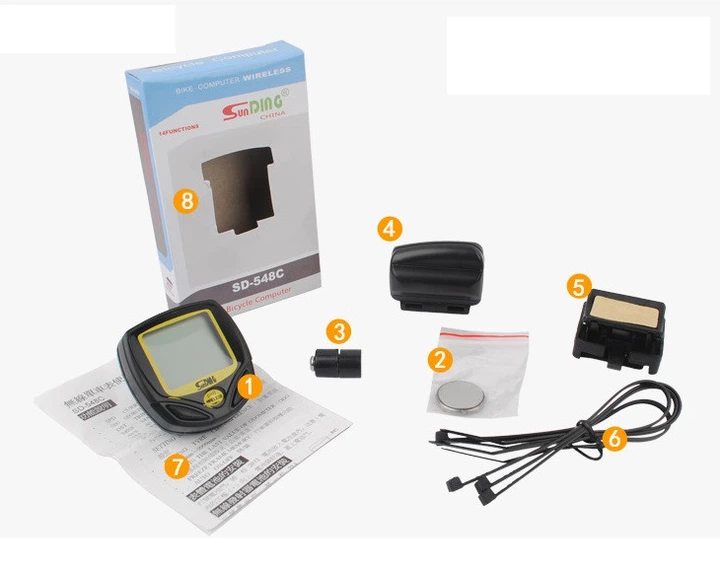 Велокомп'ютер бездротовий 14 функцій SunDing Bicycle Computer - изображение 5
