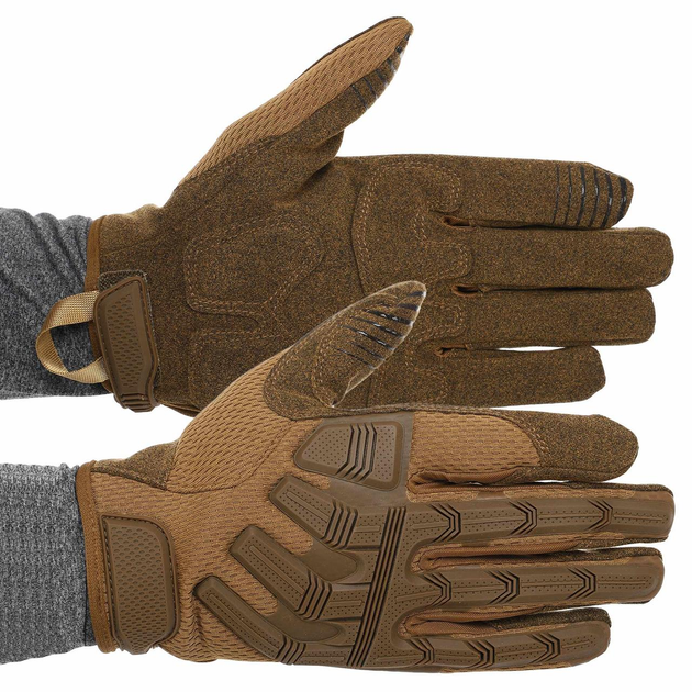 Перчатки тактические с закрытыми пальцами Military Rangers BC-9875 размер M хаки - изображение 1