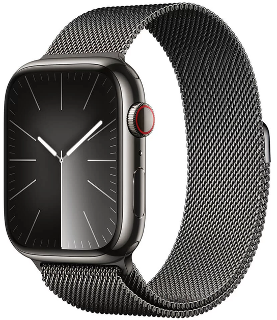 Смарт-годинник Apple Watch Series 9 GPS + Cellular 45mm Graphite Stainless Steel Case with Graphite Milanese Loop (MRMX3) - зображення 1