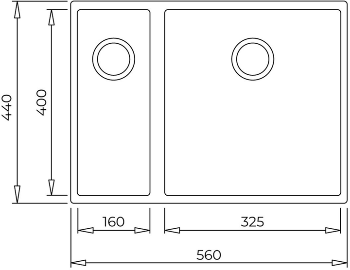 Zlewozmywak granitowy TEKA Maestro Square 2B TG 560x440x200 mm czarny (115260029) - obraz 3