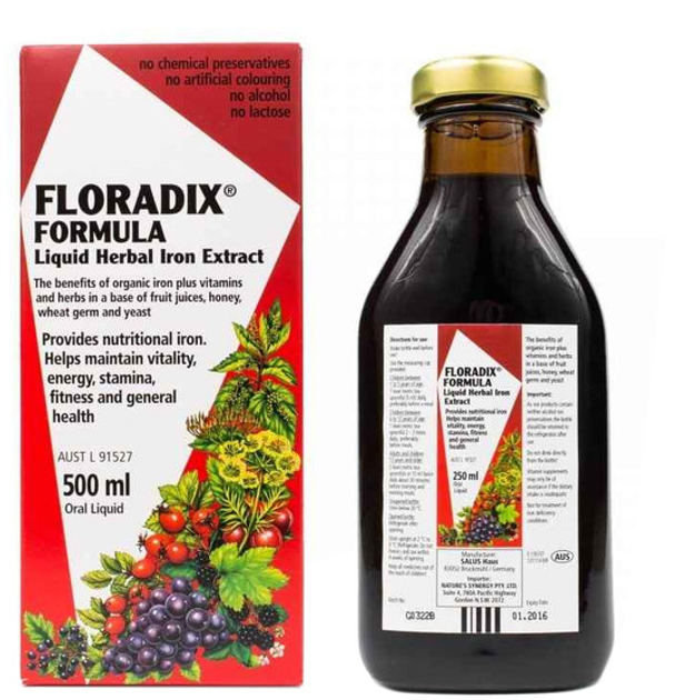 Suplement diety Salus Floradix Floravital 250 ml (4004148017179) - obraz 1