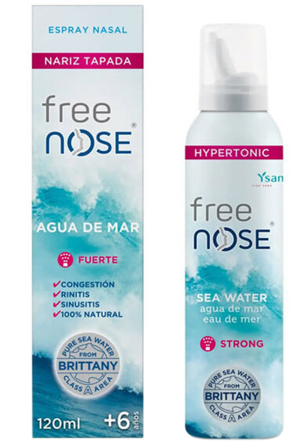 Płyn do nosa Ysana Free Nose Strong Hypertonic SeaWater 120 ml (8436542624183) - obraz 1