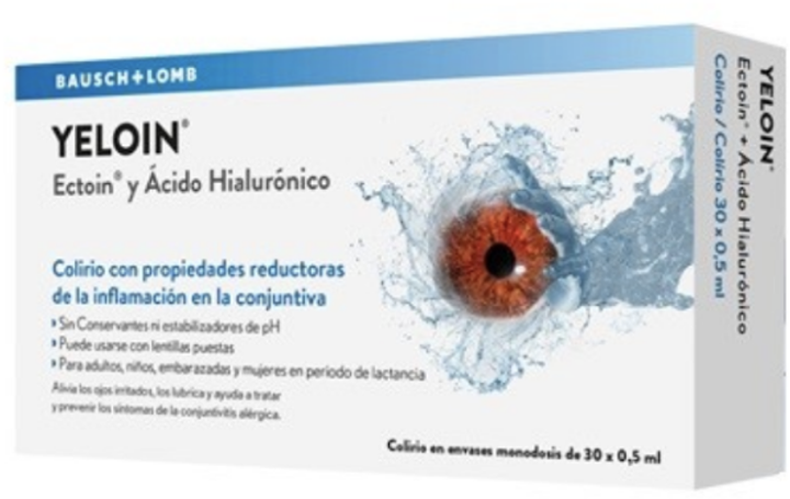 Протизапальні краплі для очей Yeloin Colirio Antiinflamatorio Monodosis 30x0.5 мл (8470001950185) - зображення 1