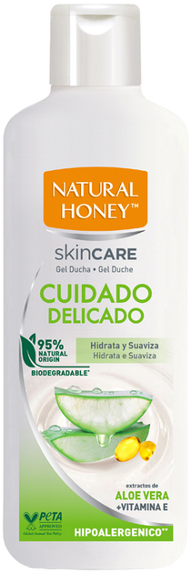 Гель для душу Natural Honey Cuidado Delicado Aloe Vera Зволожуючий 650 мл (8008970056265) - зображення 1