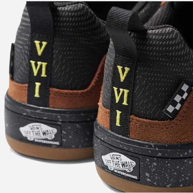 Sneakersy damskie skórzane Vans Zahba Zion Wright VN0007QQBF01 38 (6US) 24 cm Brązowy/Czarny (196571288296) - obraz 4