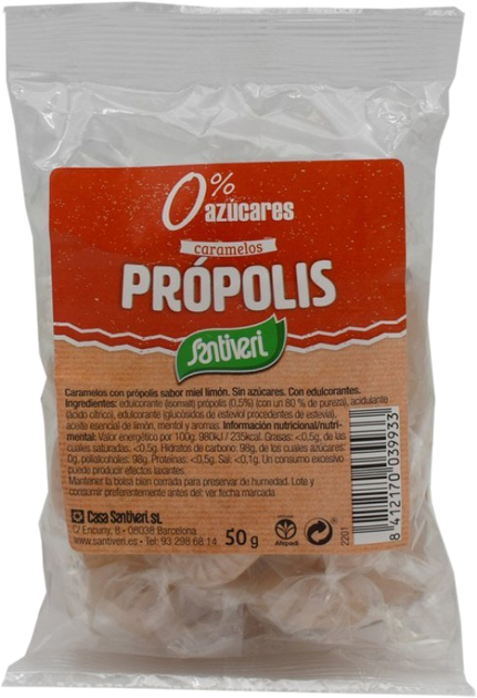 Suplement diety Santiveri Propolis Candies 0% Sugars 50 g (8412170039933) - obraz 1
