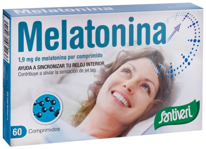 Suplement diety Santiveri Melatonin 60 tabletek (8412170034136) - obraz 1