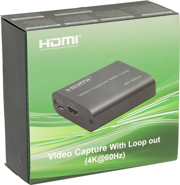 Зовнішня карта відеозахоплення PowerPlant HDMI 4k/60hz (HDVC5) (CA914166) - зображення 6