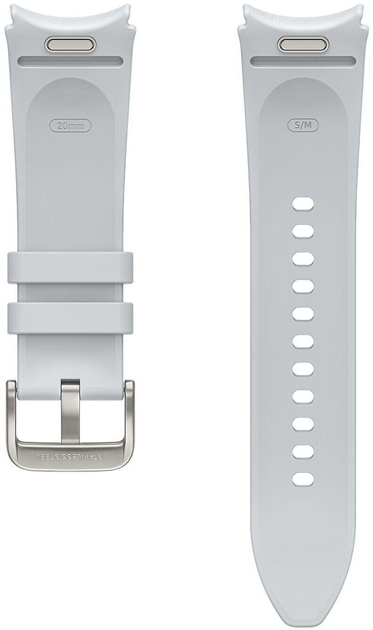 Ремінець Samsung Hybrid Eco-Leather Band (S/M) для Samsung Galaxy Watch 4/4 Classic/5/5 Pro/6/6 Classic Silver (ET-SHR95SSEGEU) - зображення 2