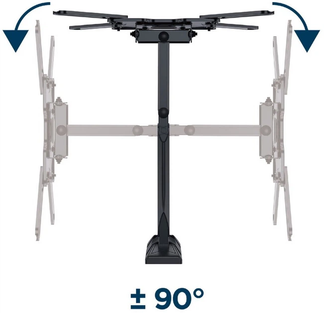 Настінний поворотний кронштейн Gembird 32"-55" (WM-55ST-01) - зображення 3