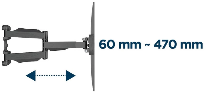Настінний поворотний кронштейн Gembird 32"-58" (WM-58ST-01) - зображення 11