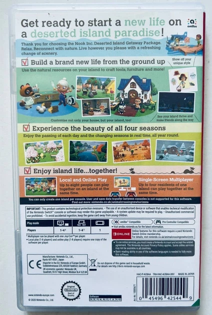 Animal Crossing New Horizons, русская версия - картридж для Nintendo Switch, Б/У - Фото 2 Animal Crossing New Horizons, русская версия - картридж для Nintendo Switch, Б/У - изображение 2