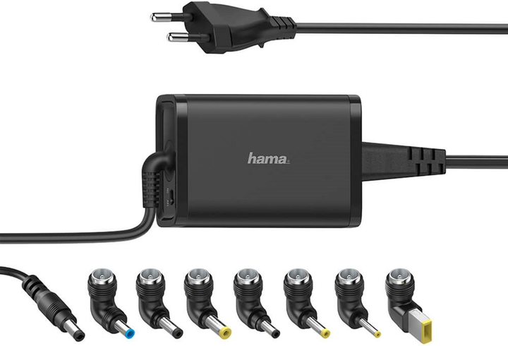 Універсальний зарядний пристрій Hama для ноутбуків 15-19 В / 90 Вт Black (4047443426598) - зображення 1