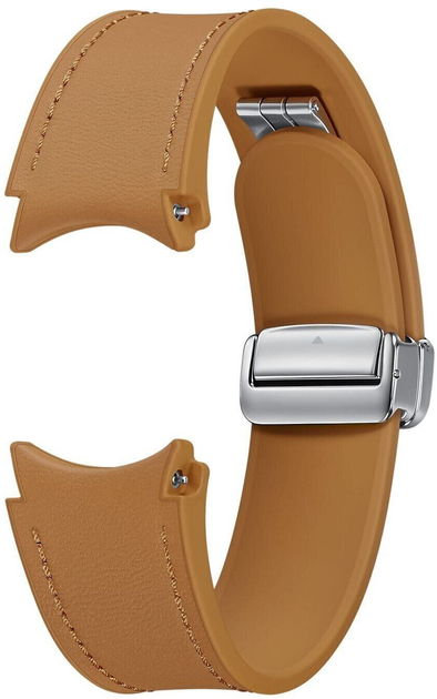 Pasek Samsung D-Buckle Hybrid Eco-Leather Band (M/L) do Samsung Galaxy Watch 4/4 Classic/5/5 Pro/6/6 Classic Camel (ET-SHR94LNEGEU) - obraz 1