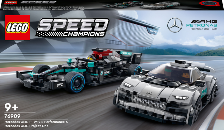 Zestaw klocków LEGO Mercedes-AMG F1 W12 E Performance i Mercedes-AMG Project One 564 elementy (76909) - obraz 1
