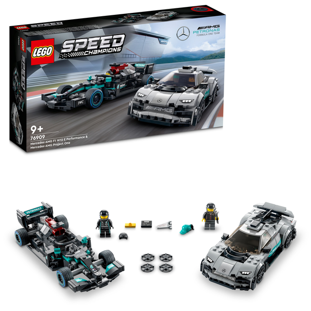 Конструктор LEGO Mercedes-AMG F1 W12 E Performance та Mercedes-AMG Project One 564 деталі (76909) - зображення 8