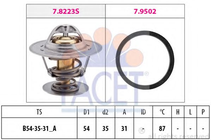 Термостат T4/T5/VW/Audi 1.9D/TD/2.0 Facet (78278) - зображення 1