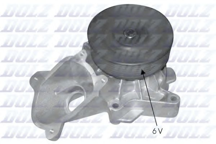 Водяной насос BMW 3/5/X3/X5/X6 (E90/E91/E92/E93/E60/E83/E70/E71/E72) 03- Dolz (B224) - изображение 1