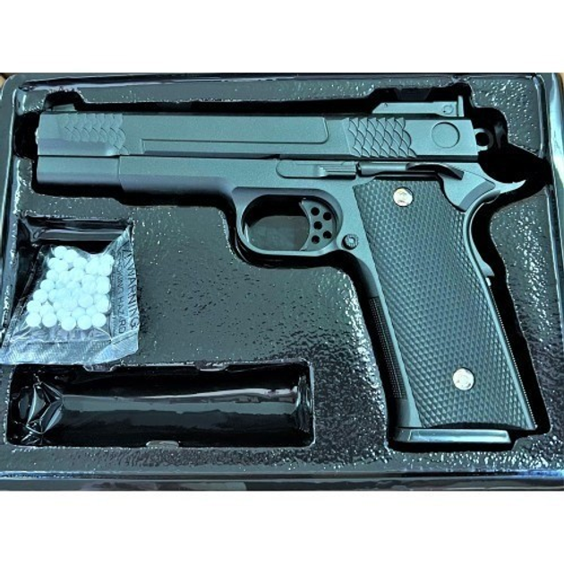 Страйкбольный пистолет Galaxy G20 Browning HP металл черный - изображение 2