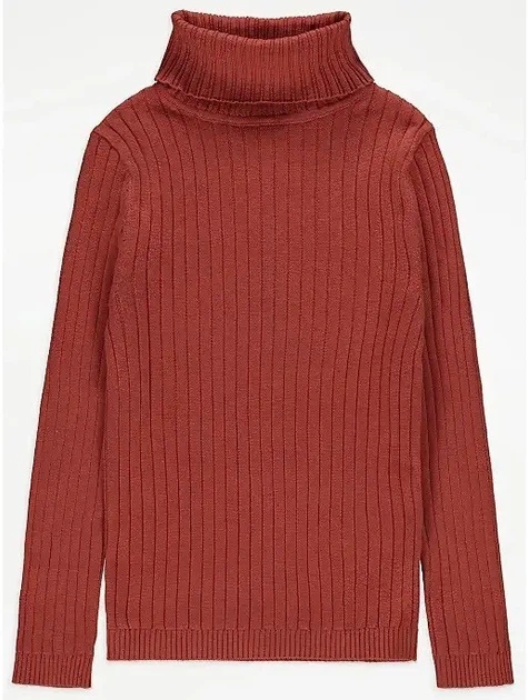 Гольф дитячий в рубчик теракотовий George 146-152см (400093271) - Фото 1 Гольф дитячий в рубчик теракотовий George 146-152см (400093271) - зображення 1