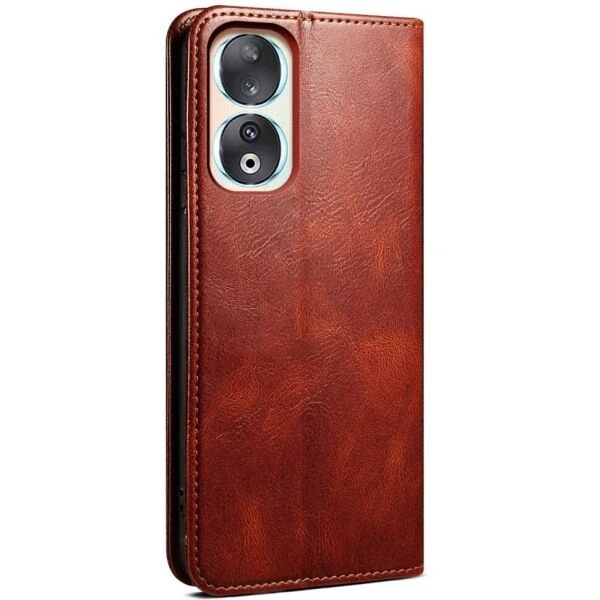 Чехол-книжка с кармашками UniCase Leather Wallet для Honor 90 - Brown - изображение 8