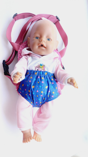 Кенгуру-слинг фиолетовый - переноска для куклы baby Born 40 - 44 см