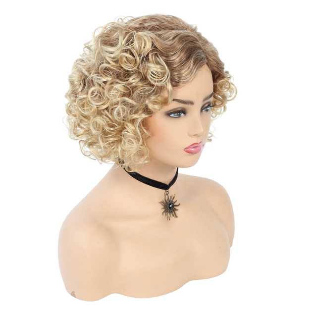 Парик Blond каре волнистый, натуральные синтетические волосы - изображение 5