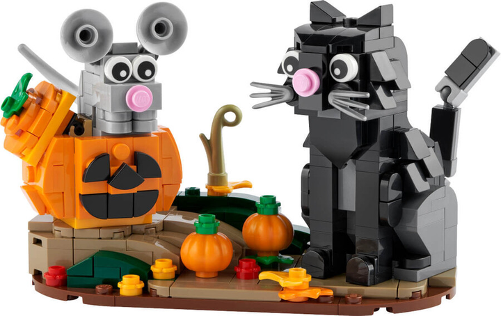 Zestaw klocków LEGO Halloween: Kot i mysz 328 elementów (40570) - obraz 2
