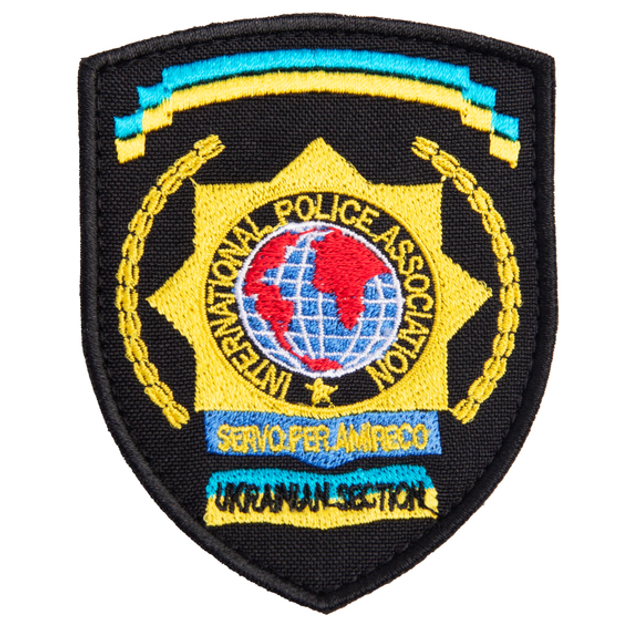 Шеврон нашивка на липучке International Police Association 7х9 см - изображение 1