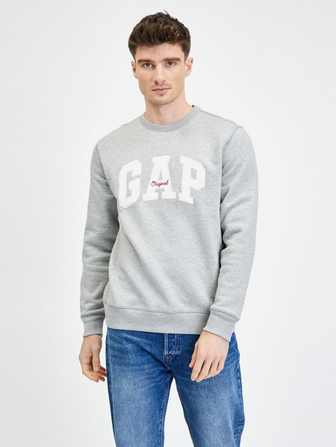 Bluza bez kaptura męska GAP 852079-35 S Szara (1200061531911) - obraz 1